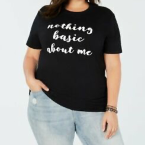 Love Tribe Tops - EUC Love Tribe Nothing Basic About Me Graphic Tee Size 3X